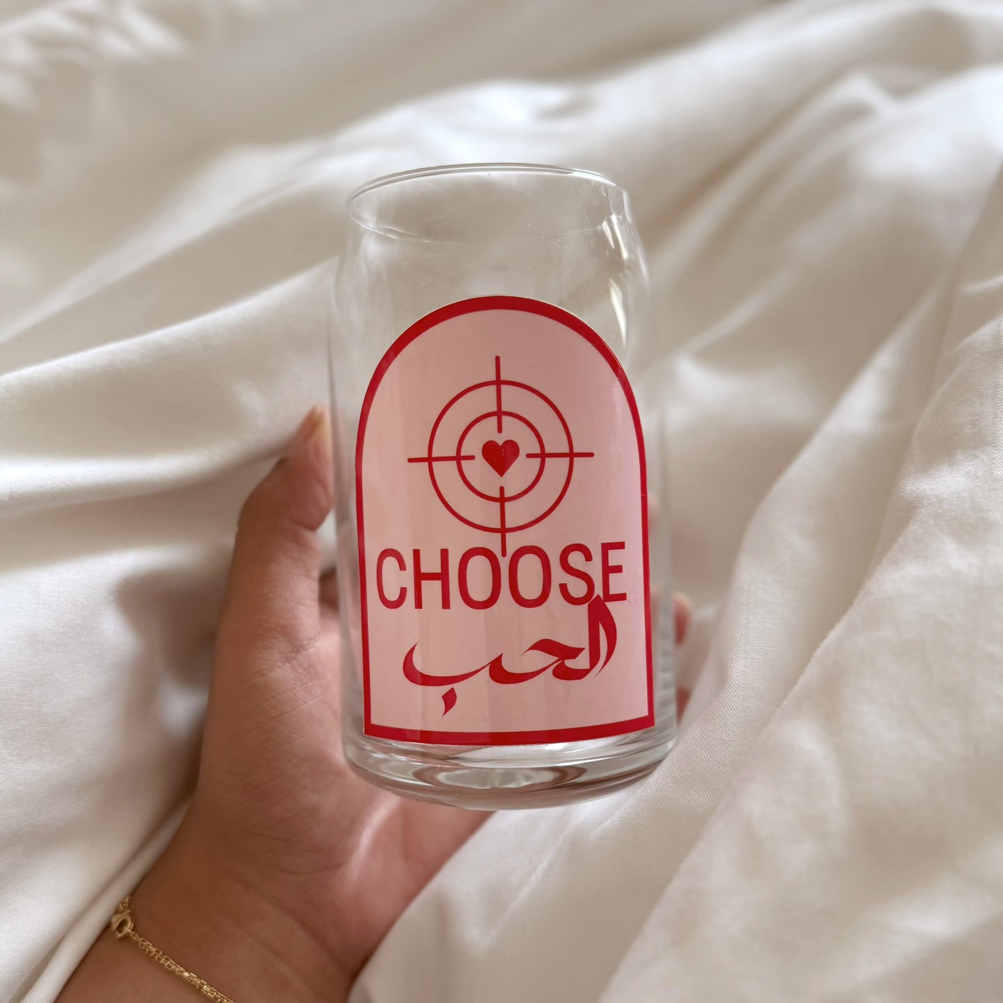 “Choose love” - Glass cup