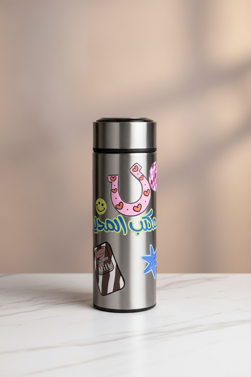 Messy style tea bottle