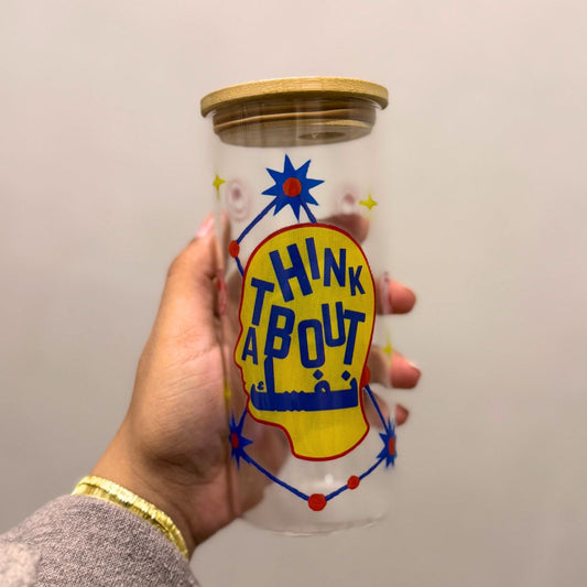 "Think about yourself" Glass mug