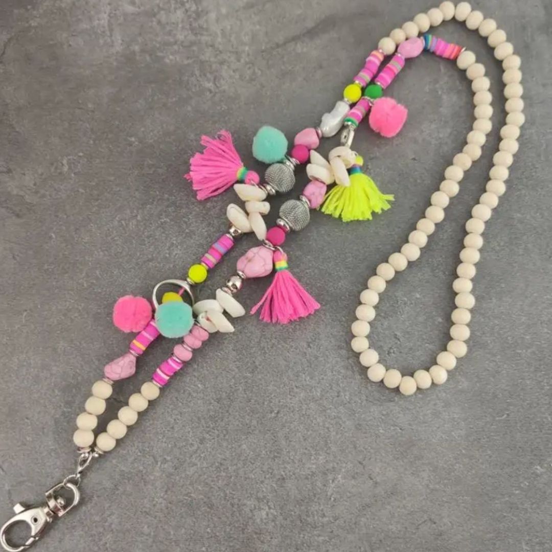 Boho necklace phone hanger