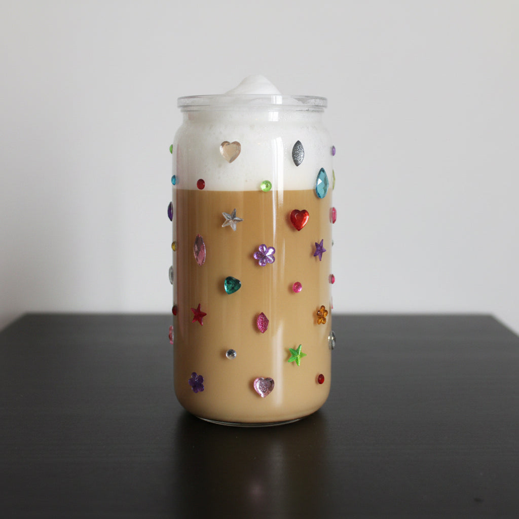Diamond bedazzle clear cup