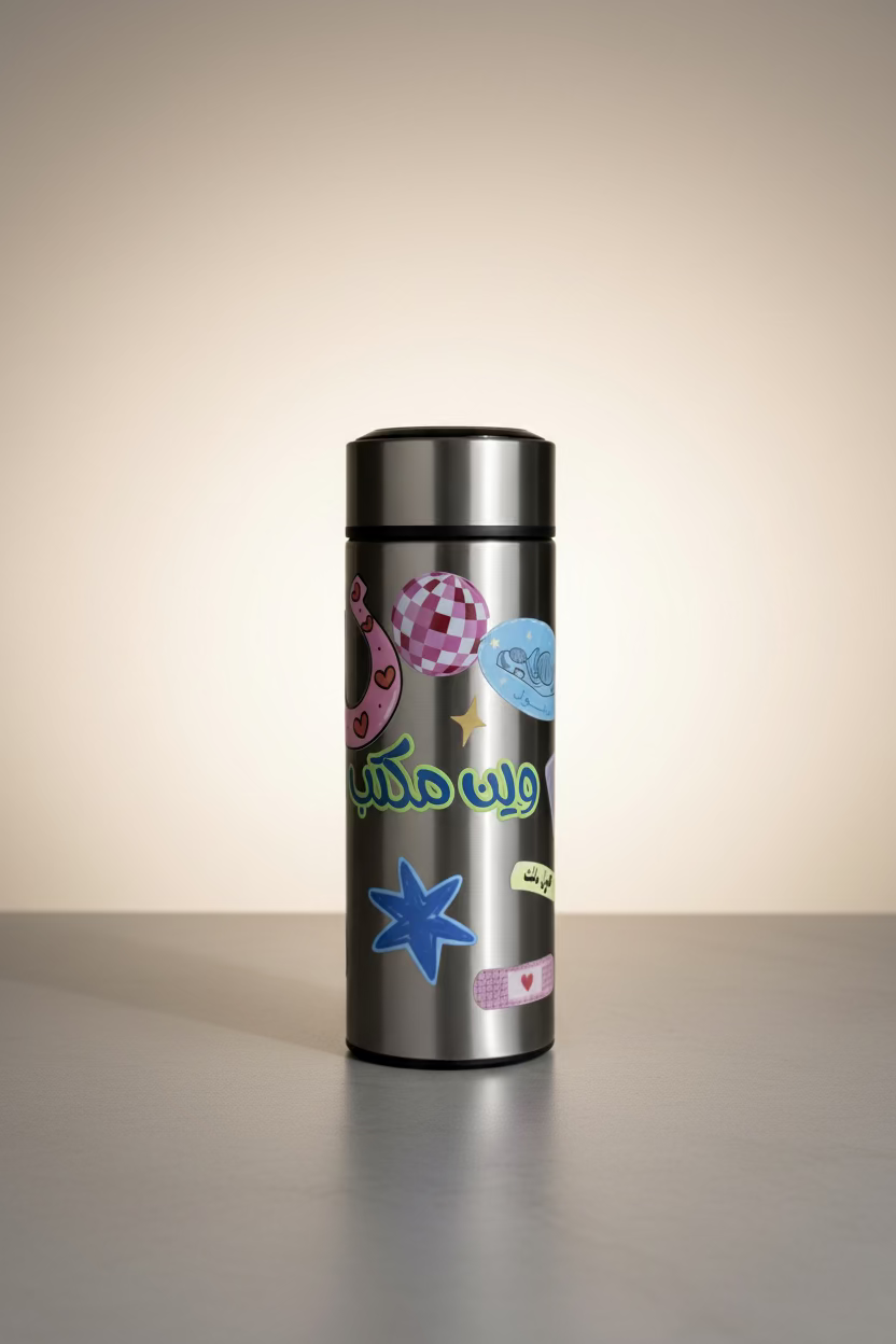 Messy style tea bottle