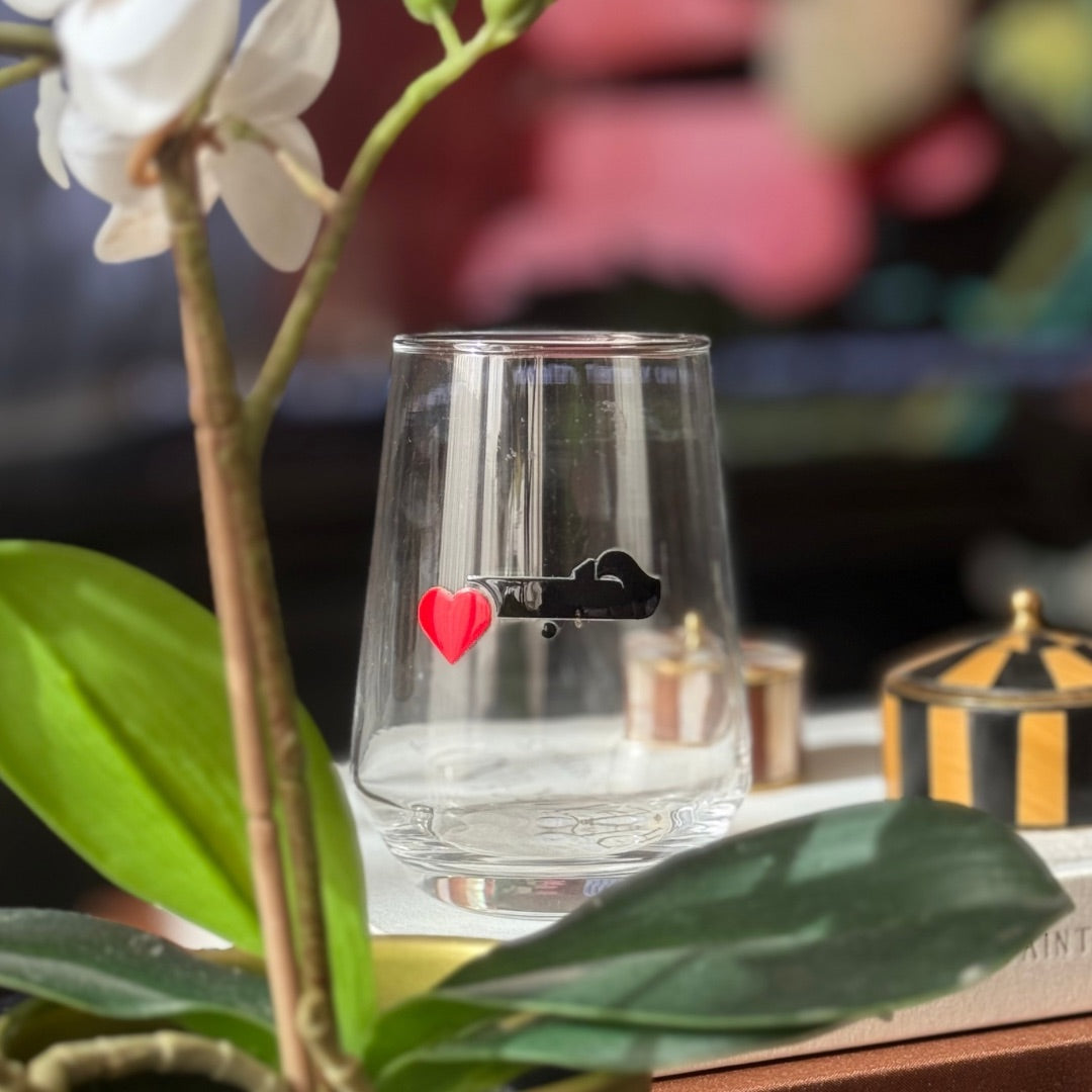 Arabic "Love" glass cup