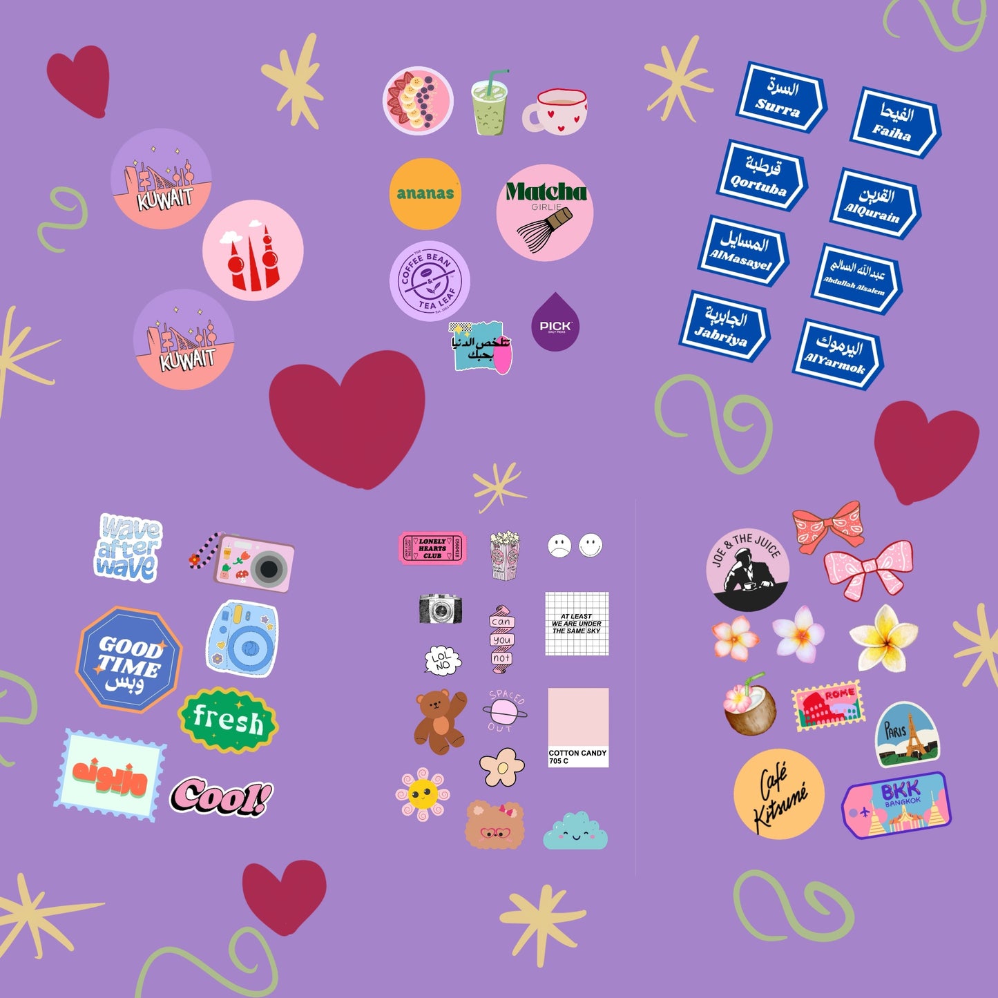 12 Random stickers