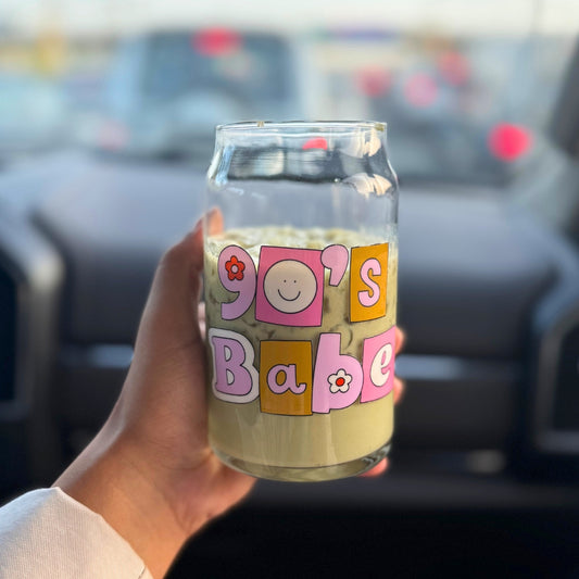 90's Babe glass cup